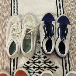 9.5 4 Pairs Of Vans, Nike, Adidas Sneakers 
