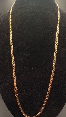 14kt Flat curb chain