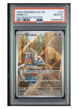 Mimikyu #075 PSA 10 - Pokemon Paldean Fates