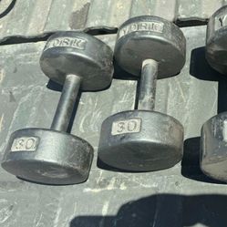Vintage York Dumbbells 