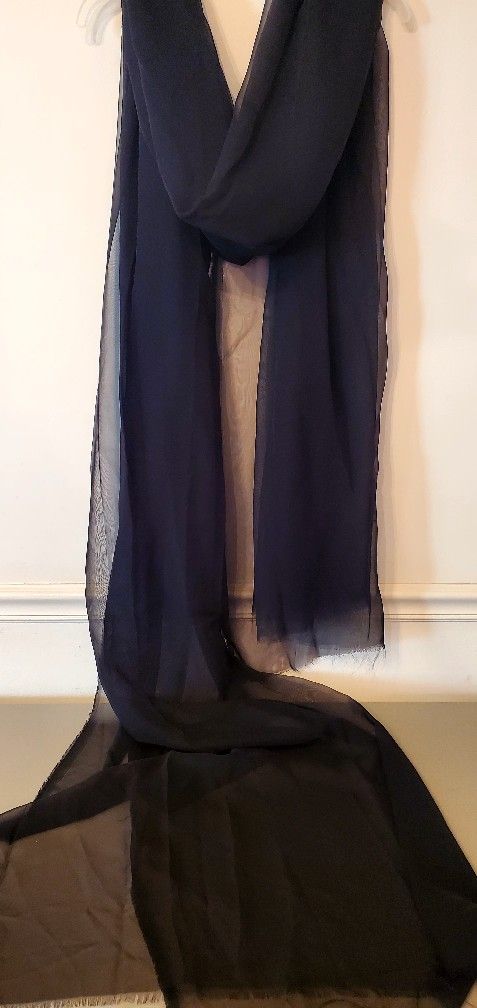 SHEER BLACK FABRIC 4 YRDS LONG 60" WIDE