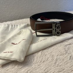 Ferragamo Gancini Keeper Belt 34 in / Brown – Never Used