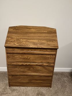 Wood Desk With 3 drawers