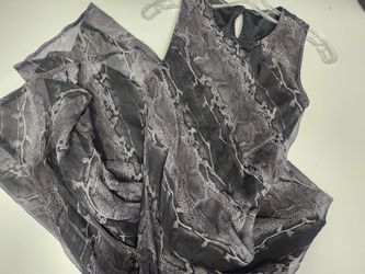 Women's SnakeSkin Like Sheer Long Dress Size Small