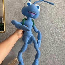 DISNEY PIXAR A BUG’S LIFE FLIK PLUSH INTERACTIVE TALKING TOY JUMBO 36” BUG’S LIFE PLUSH