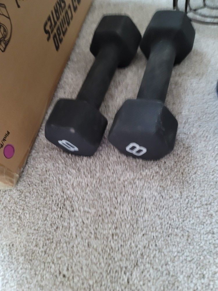 2x 8lbs dumbbell set