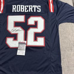 Elandon Roberts Signed Autograph Custom Jersey - JSA Coa - New England Patriots