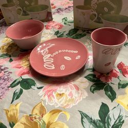 New 3 Pieces Cappuccino Dinner Set 