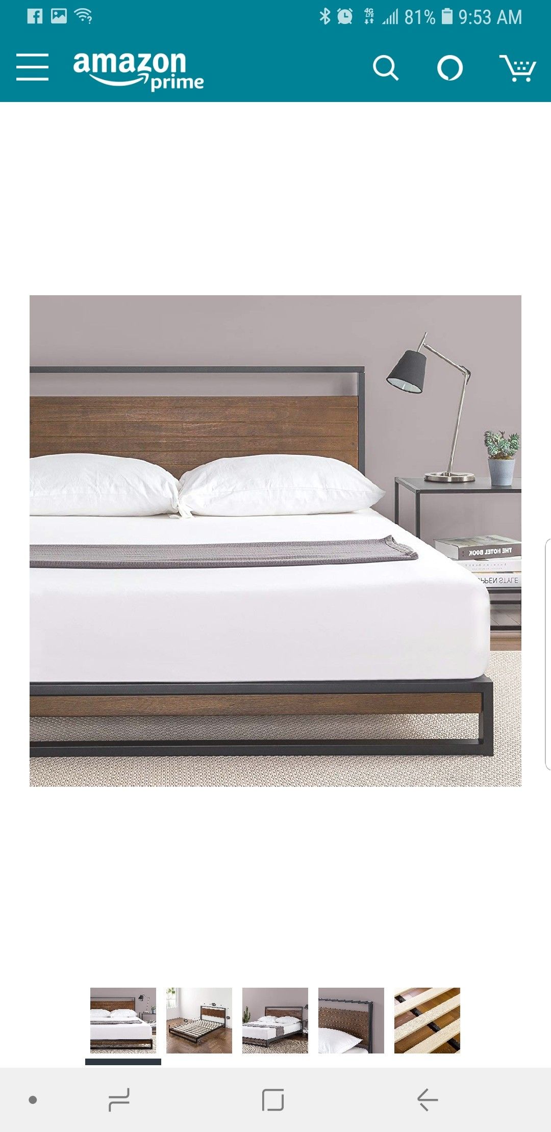 Zinus OLB-IRPBH-14K Ironline Platform Bed - King