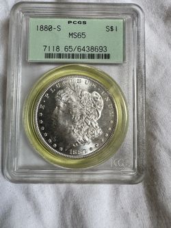 1880-S Morgan Silver Dollar PCGS MS65 - Old Green Holder (OGH)
