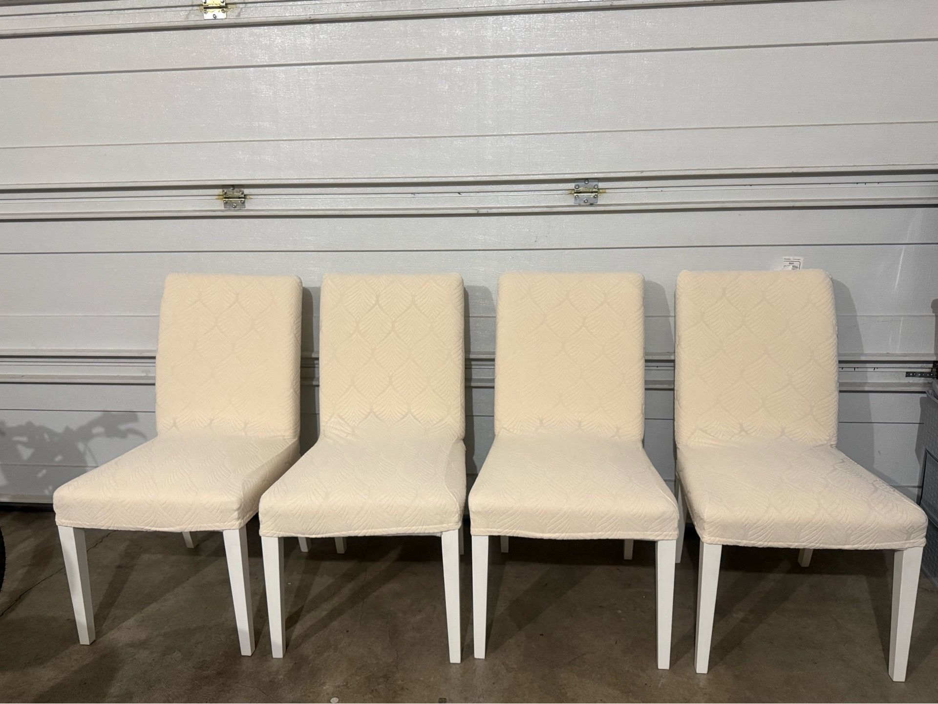 IKEA Henriksdal chairs with new slipcovers