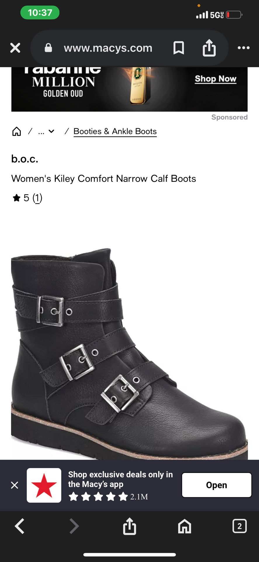 Black Boots Ankle Bottle