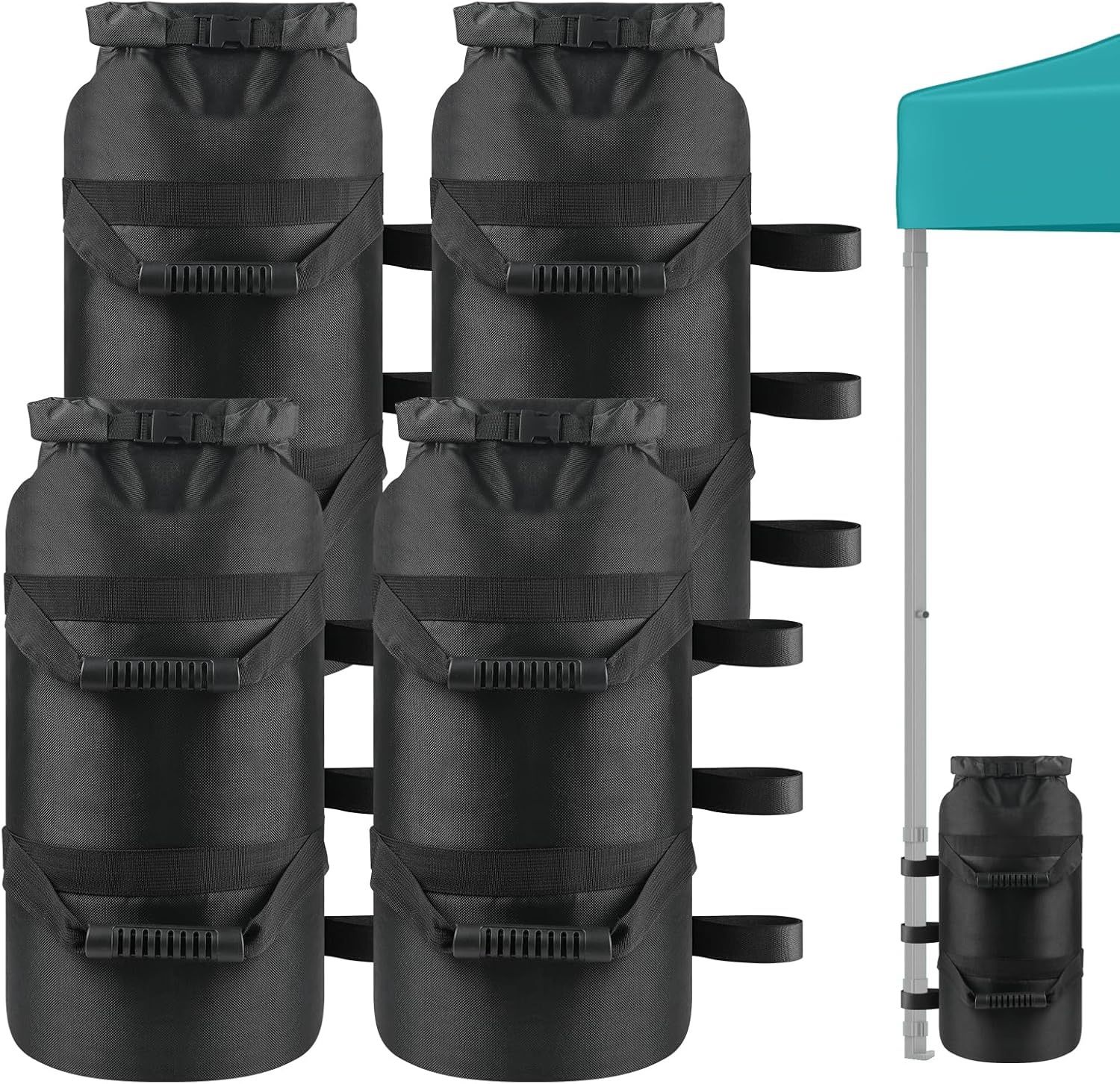 NVAAV Canopy Weight Sand Bags - Combined Weight Capacity of 160 lbs - NO SAND (Set of 4) (NEW)