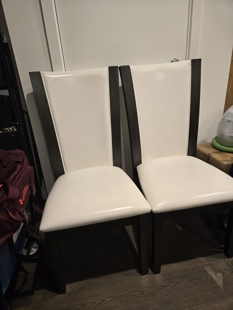 two dining chairs