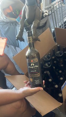 Empty wine bottles