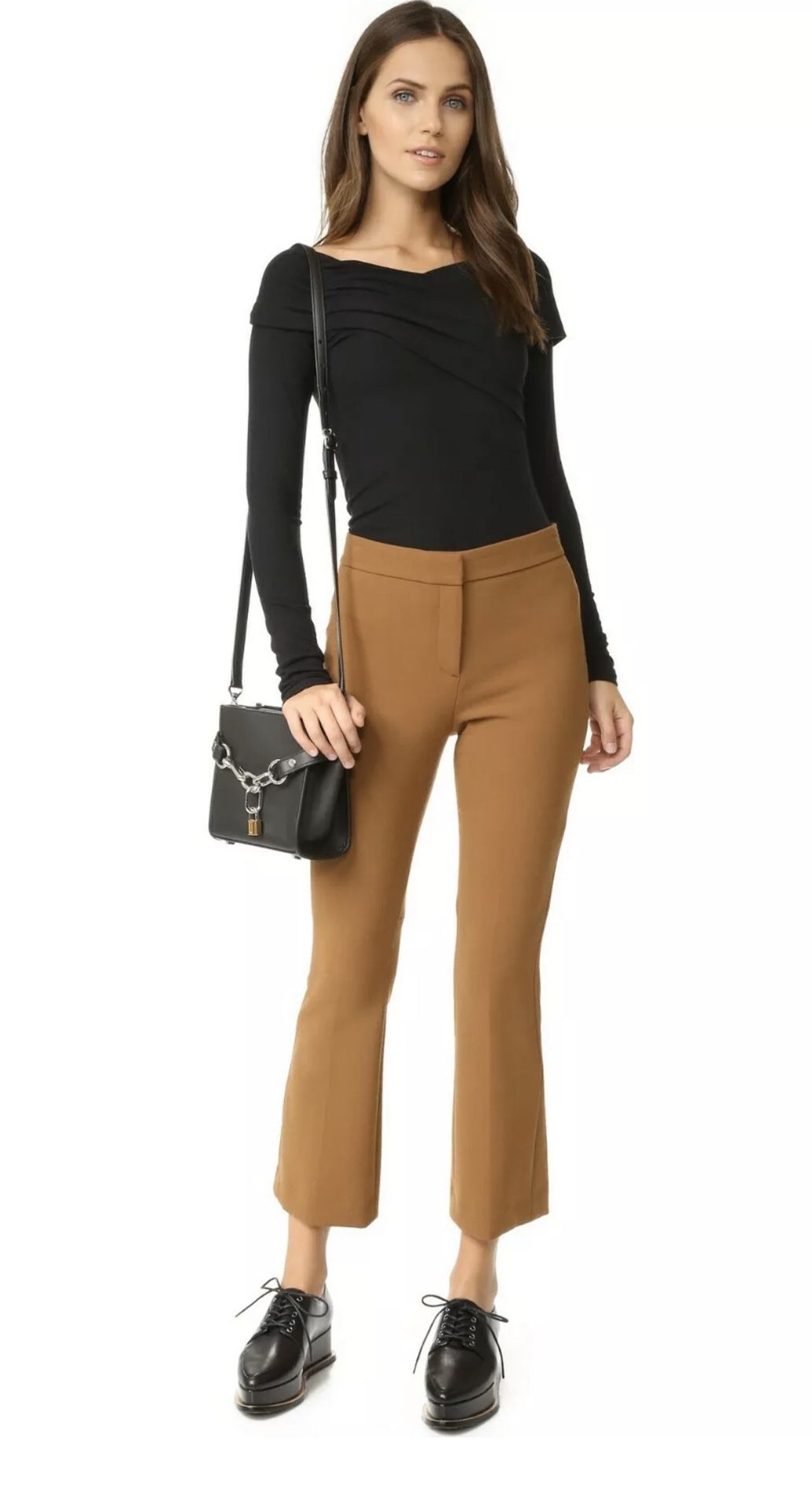 Brand New NWT $314 THEORY 4 Wool Cropped Work Dress Pants Trousers Women's Ladies Clothing