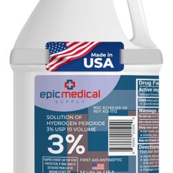 3% Hydrogen Peroxide - First Aid Antiseptic & Multipurpose Cleaner - Topical Wash for Cuts, Scrapes and Minor Cuts - H2O2 Hydrogen Peroxide 3 Percent 