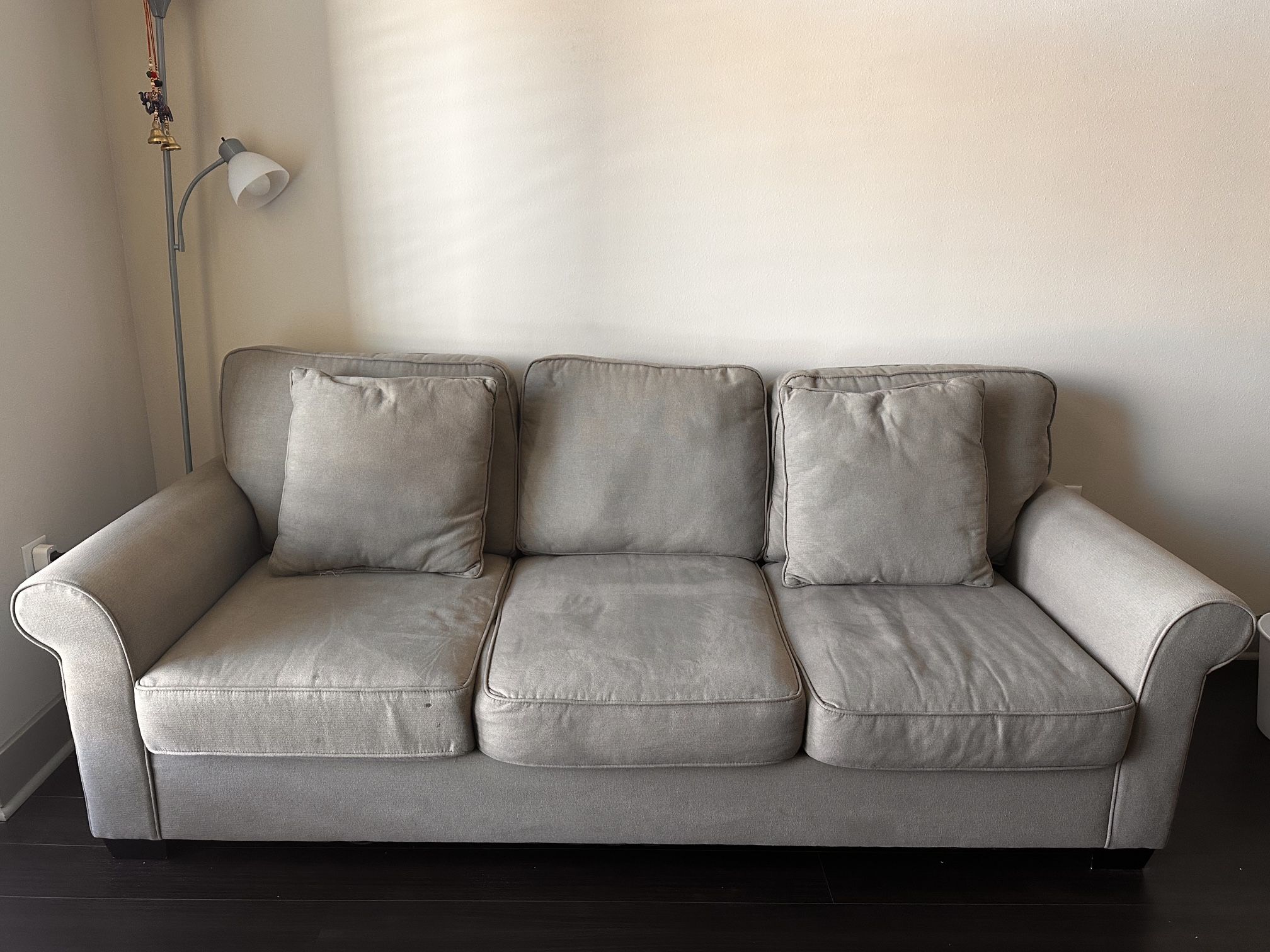 Gray 3-Seater Sofa – Great Condition + FREE Cushions!