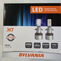 Sylvania H7 LED Fog Light and Powersport Bulb, 2 Pack