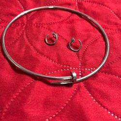 Necklace & Earrings  Stanley Steel 