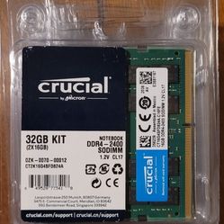 Crucial 32 GB RAM DDR4 2400