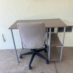 Modern Compact Desk & Office Chair Set – Great for Small Spaces