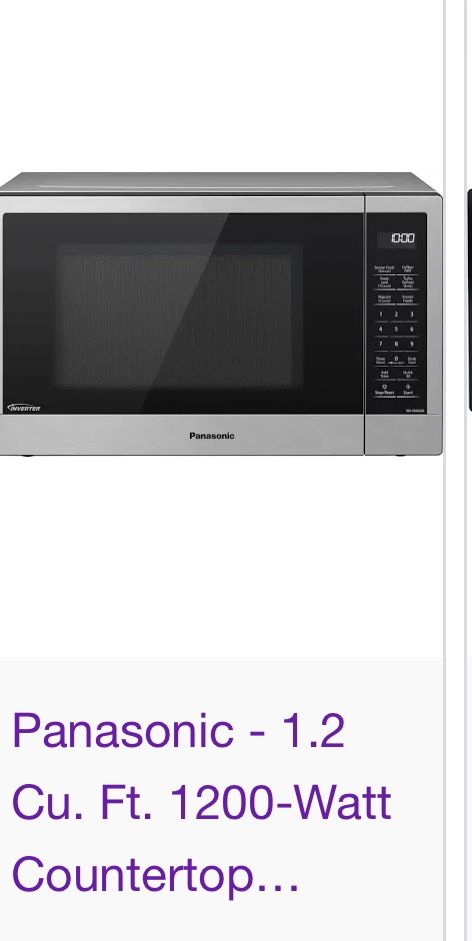 Panasonic Inverter Microwave 1200 Watts $50