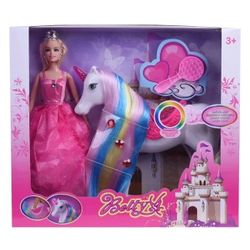 Magic Unicorn & Princess Doll, Light-Up Unicorn Toys for Girls 3-6, Christmas Birthday Gifts for Kids Girls Aged 3 4 5 6 7 8