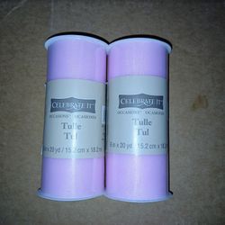 2 Pink Mesh Rolls