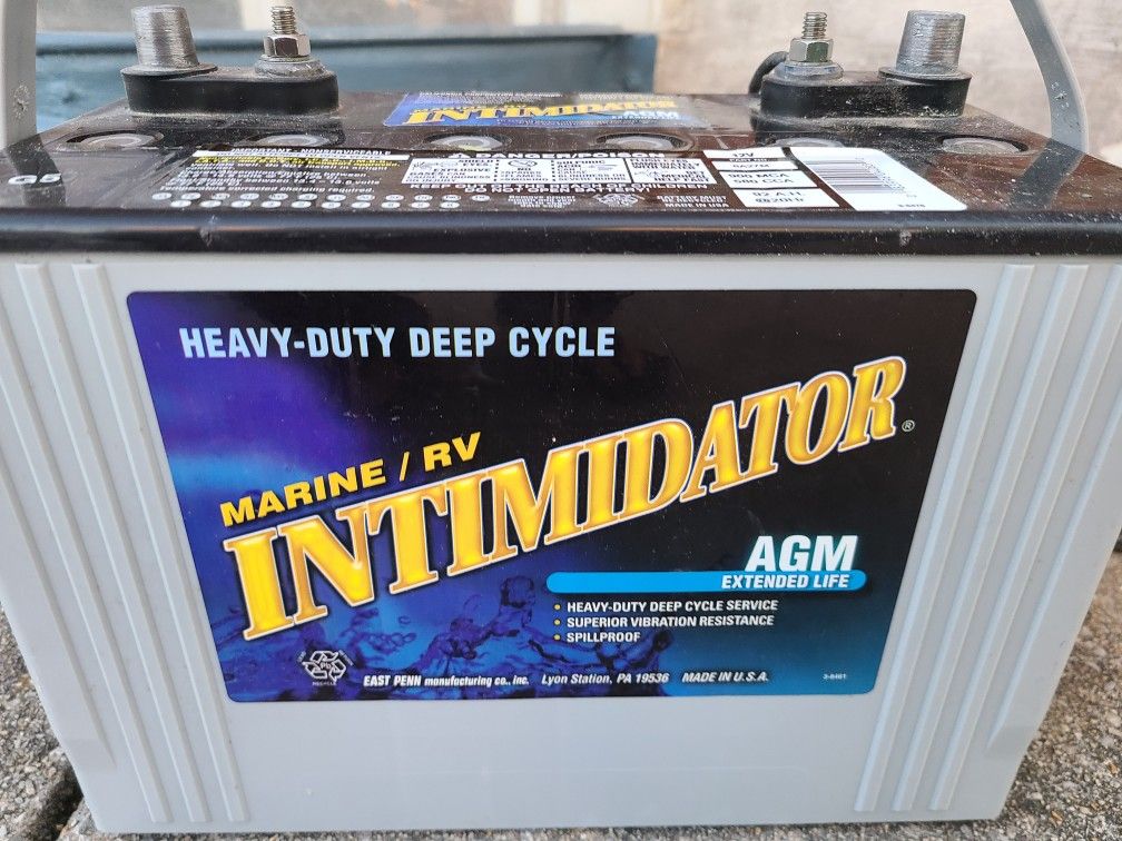 12V Intimidator 8A27M Group 27 AGM Marine Battery