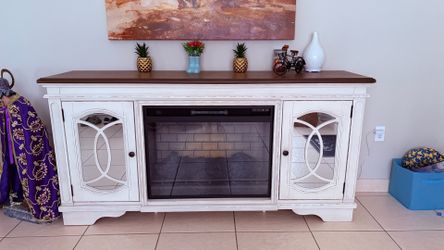 Fireplace tv stand