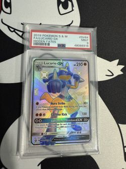 2019 Lucario GX #SV94 S&M Hidden Fates PSA 9