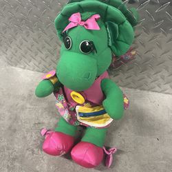 Vintage baby bop dress outfit Barney plush 1993 rare good condition 90’s kids plush collectible had in personal collection dated 1993 or 1992 90’s col