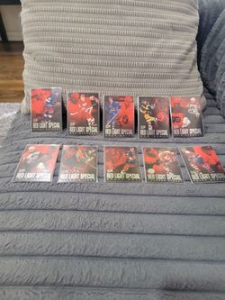 1995,96 fleer ultra red light special set of 10 hockey cards