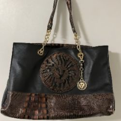 Anne Klein Lion Faced Leather Handbag
