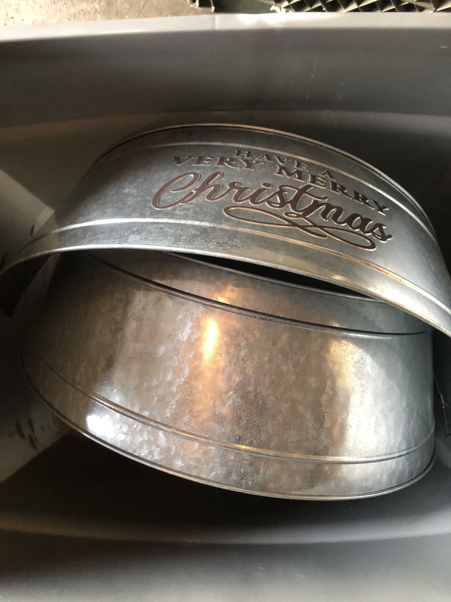 Galvanized Collar For Christmas Tree