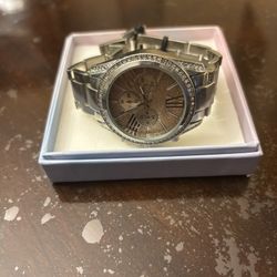 Silver and Rose Gold Watch