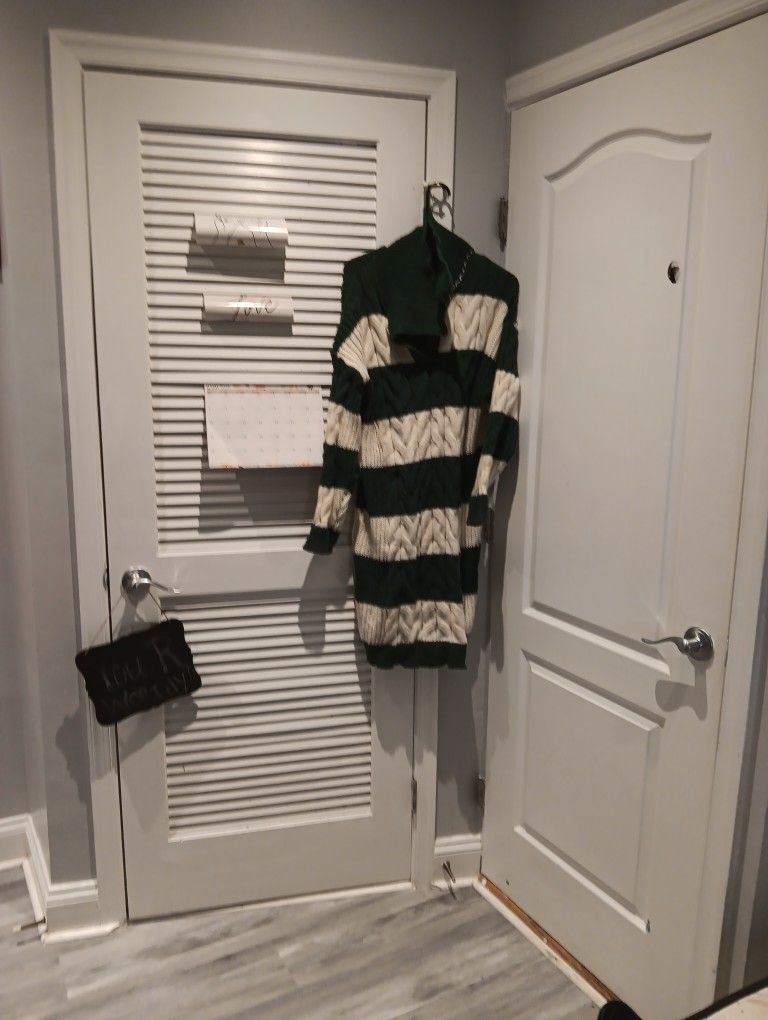 Green And White Dress