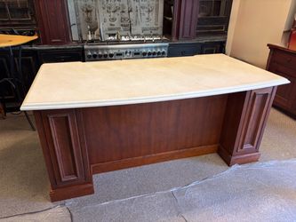 Kitchen island with stone top