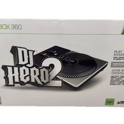 DJ Hero 2 Turntable Bundle Xbox 360 Open Box Complete CIB