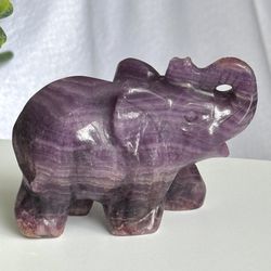 Purple Fluorite Elephant 