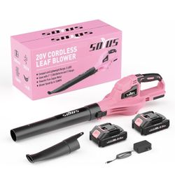 SOYUS Leaf Blower, 20V Leaf Blower Cordless with 2x2.0Ah Battery and Charger, 150 MPH Electric Leaf Blowers with Two-Speed Mode, Blowers for Lawn Care