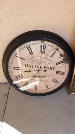 Large Vintage Port Decorative Wall Clock