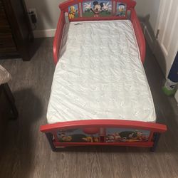 Toddler Mickey Bed With Mattress 