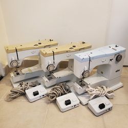 3 Elna Sewing Machines - For Parts/Status Unknown