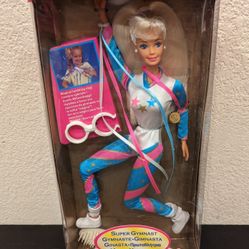 Super Gymnast Barbie Doll New 1995 Vintage Mattel 15821