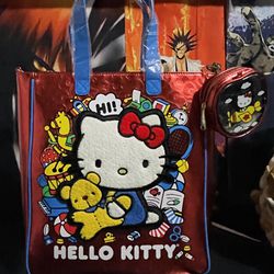 Sanrio Loungefly Hello Kitty Anniversary Tote Bag with Coin Purse