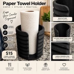 Black Countertop Paper Towel Holder