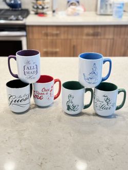 Set Of Disney Character Collectible Mugs