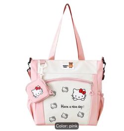 Hello Kitty Pink Tote Bag with Mini Pouch